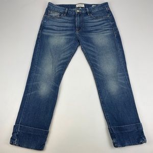 Frame Womens Size 27 La Grand Garcon Denim Crop Jeans Cuffed Novello Made in USA